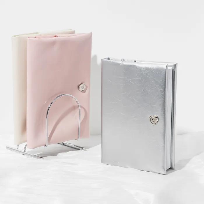 누보 글로시 가죽 북커버 A5 B6 다이어리 국판 신국판 책 커버 (Glossy Silver)