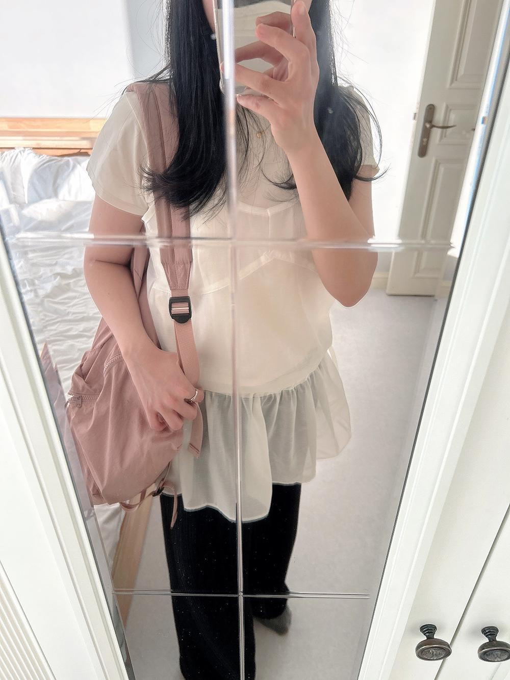 이센치 [단독] 러빙 시스루 레이어드 원피스 (2color) 나시 끈 프릴 스커트