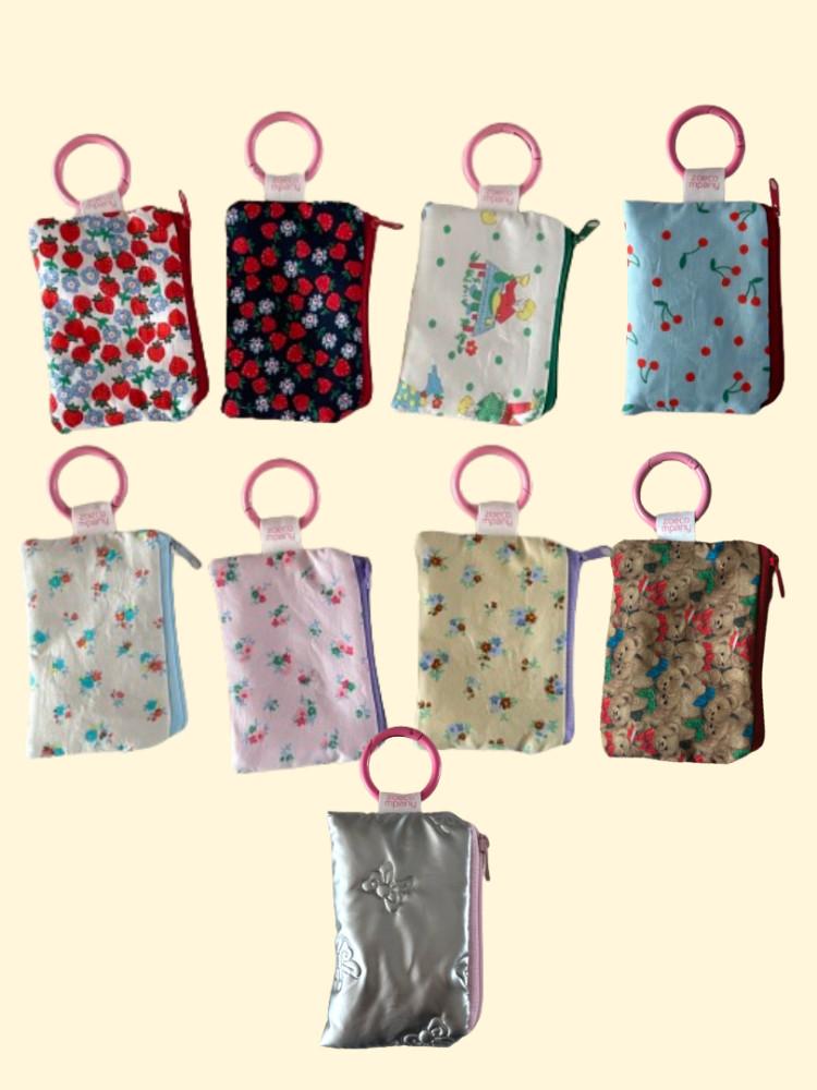 오해피 미니 파우치 화장품 여성용품 립스틱 차키 키링