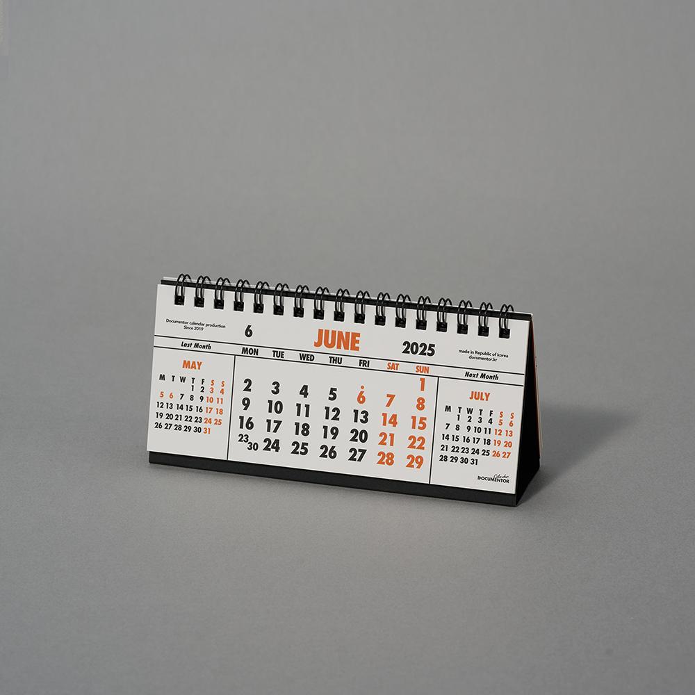 오렌지 미니 데스크 캘린더 2025