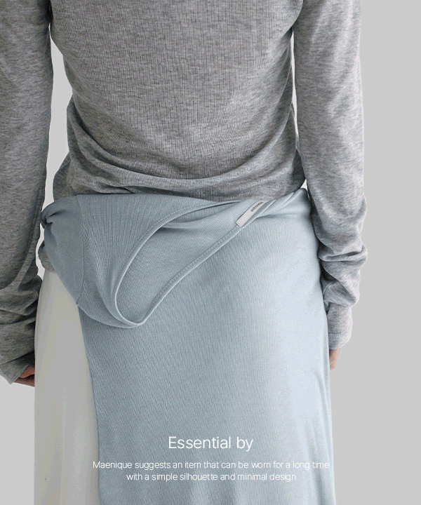 매니크 [Essential] 플로린 베이직 시스루 레이어드 긴소매 티셔츠