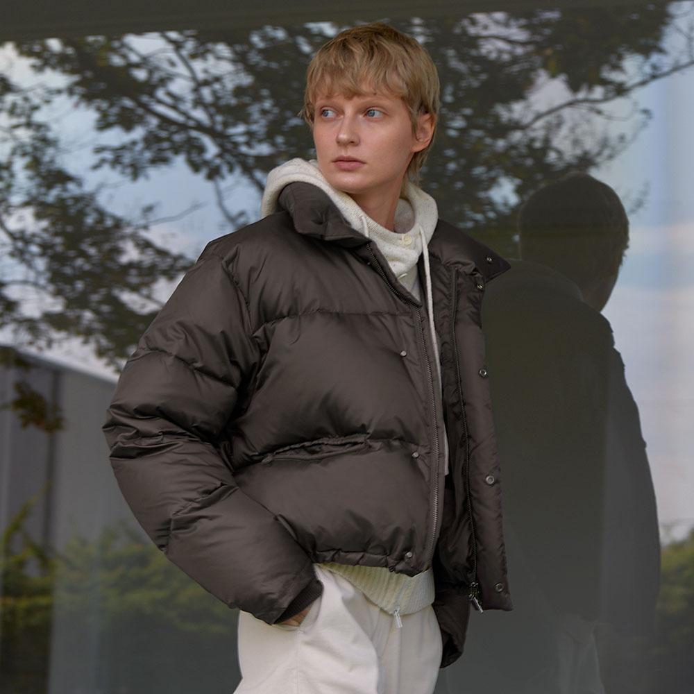 Duck Down Puffy Jumper _ brown