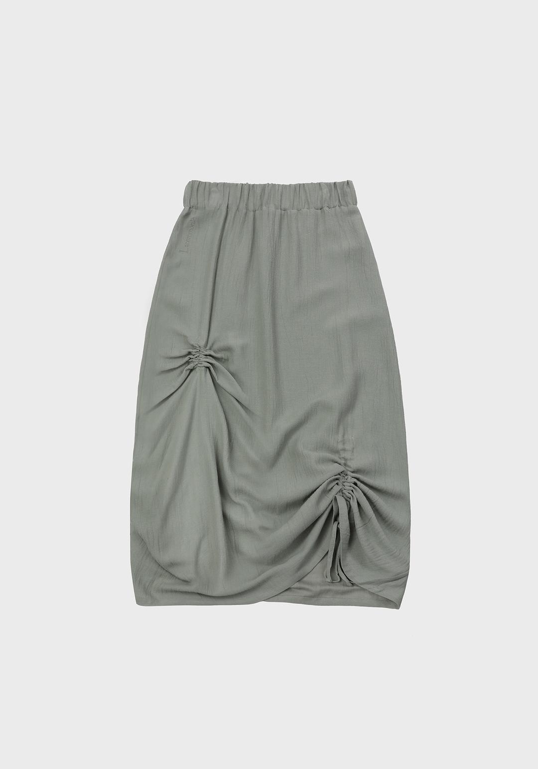GAUZE STOPPER SKIRT / KHAKI