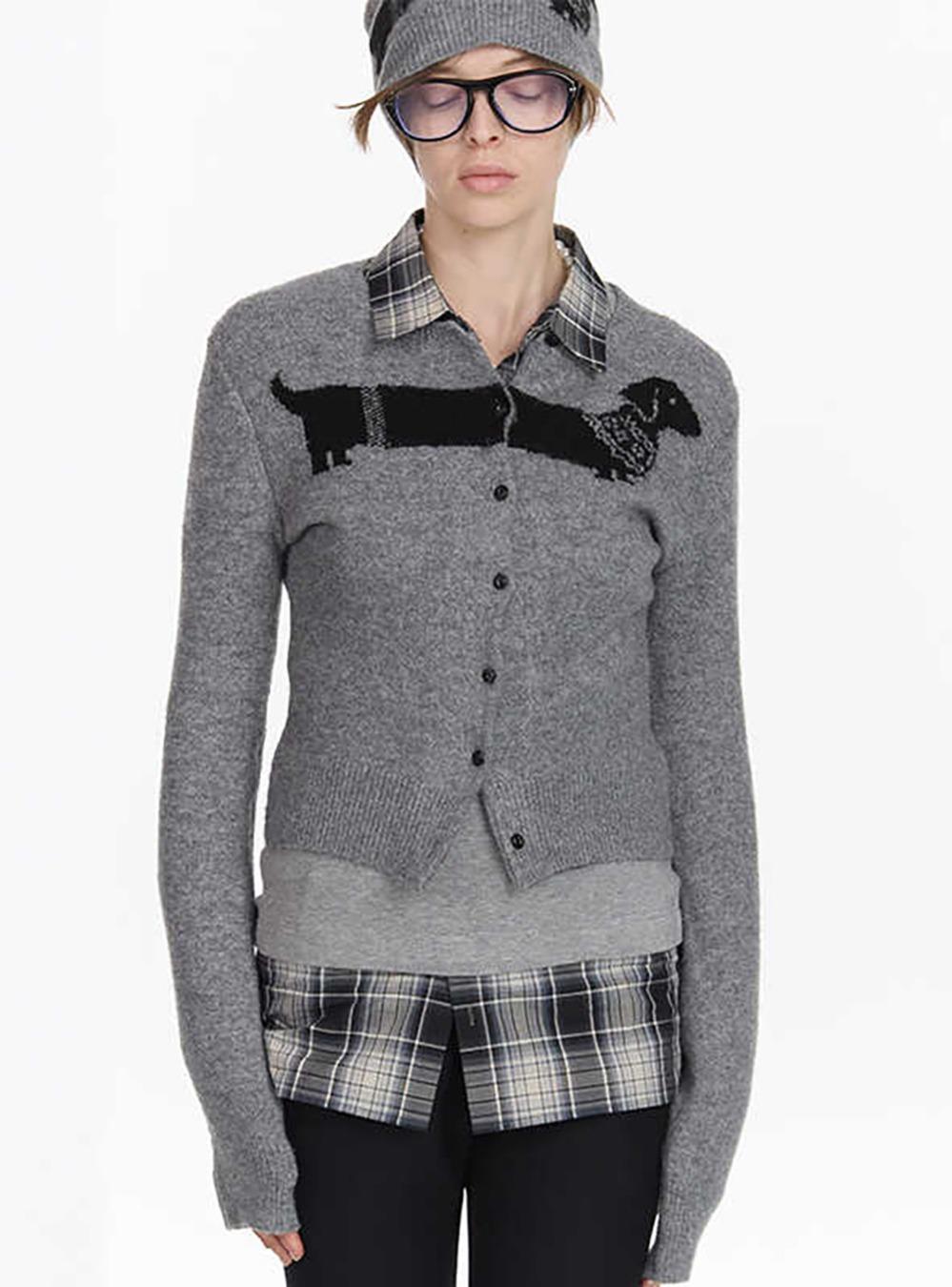 Dachshund Knit Cardigan (2color)