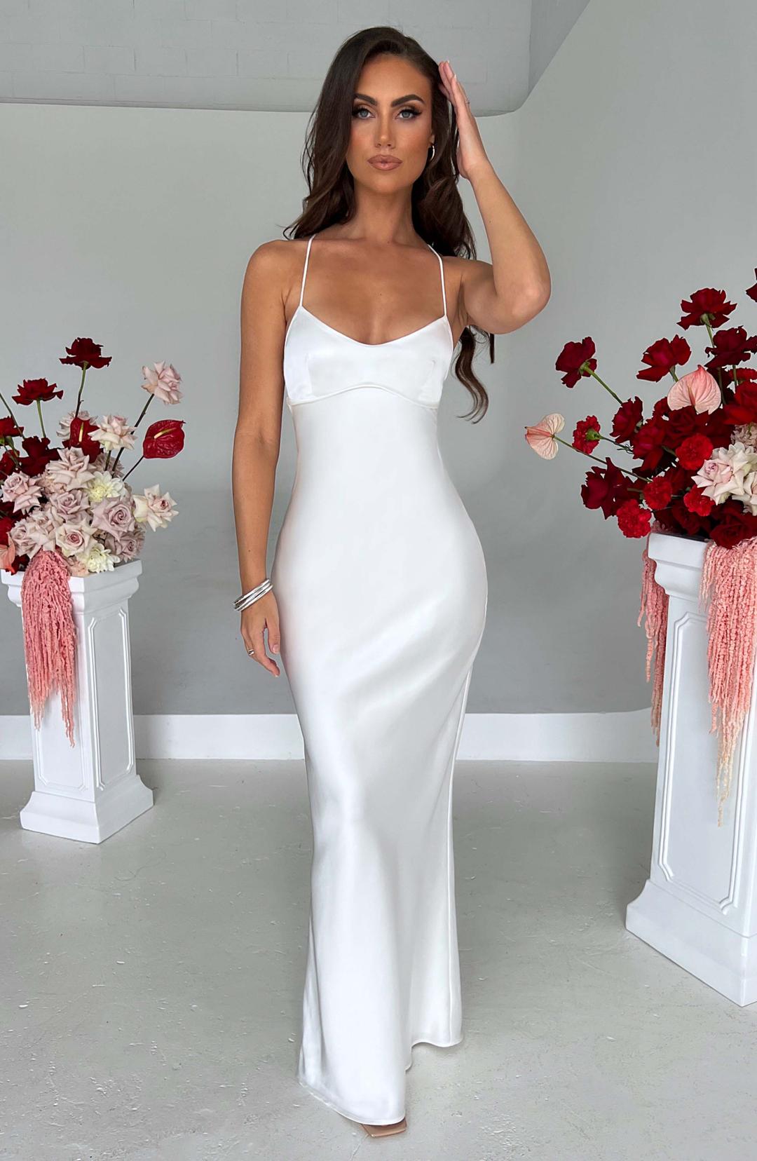 Malika Maxi Dress - Ivory - XS
