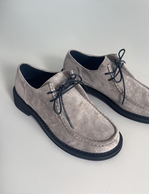 로웨어 classic round suede loafer