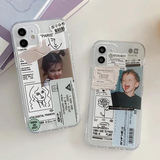 [🚀당일출고] 런던 보이 걸 아이폰 유니크 투명 실리콘 젤리 핸드폰 휴대폰 폰 케이스 커플케이스 아이폰케이스 우정 7 8 플러스 X 11 프로 12 미니 13 14 15 프로맥스