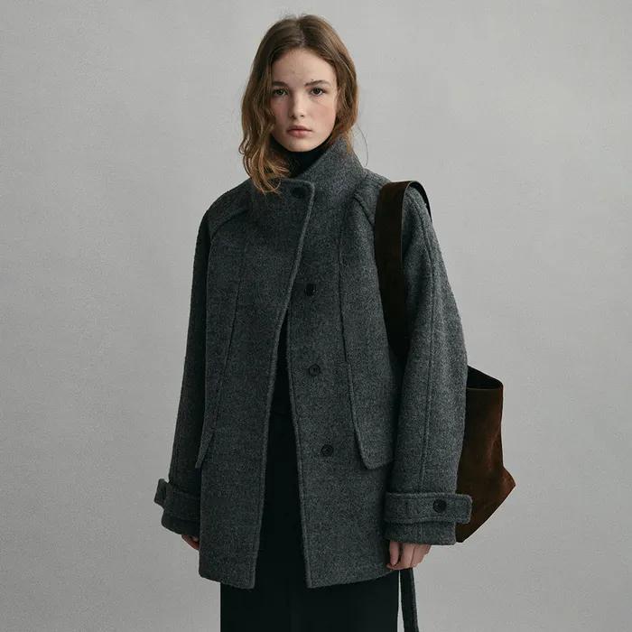 [29CM 단독][7차 재입고] vent wool half coat (grey)