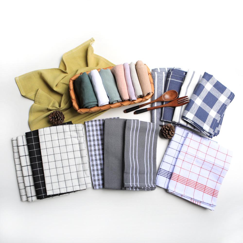 린넨 카페 면 주방 체크 키친 크로스 행주