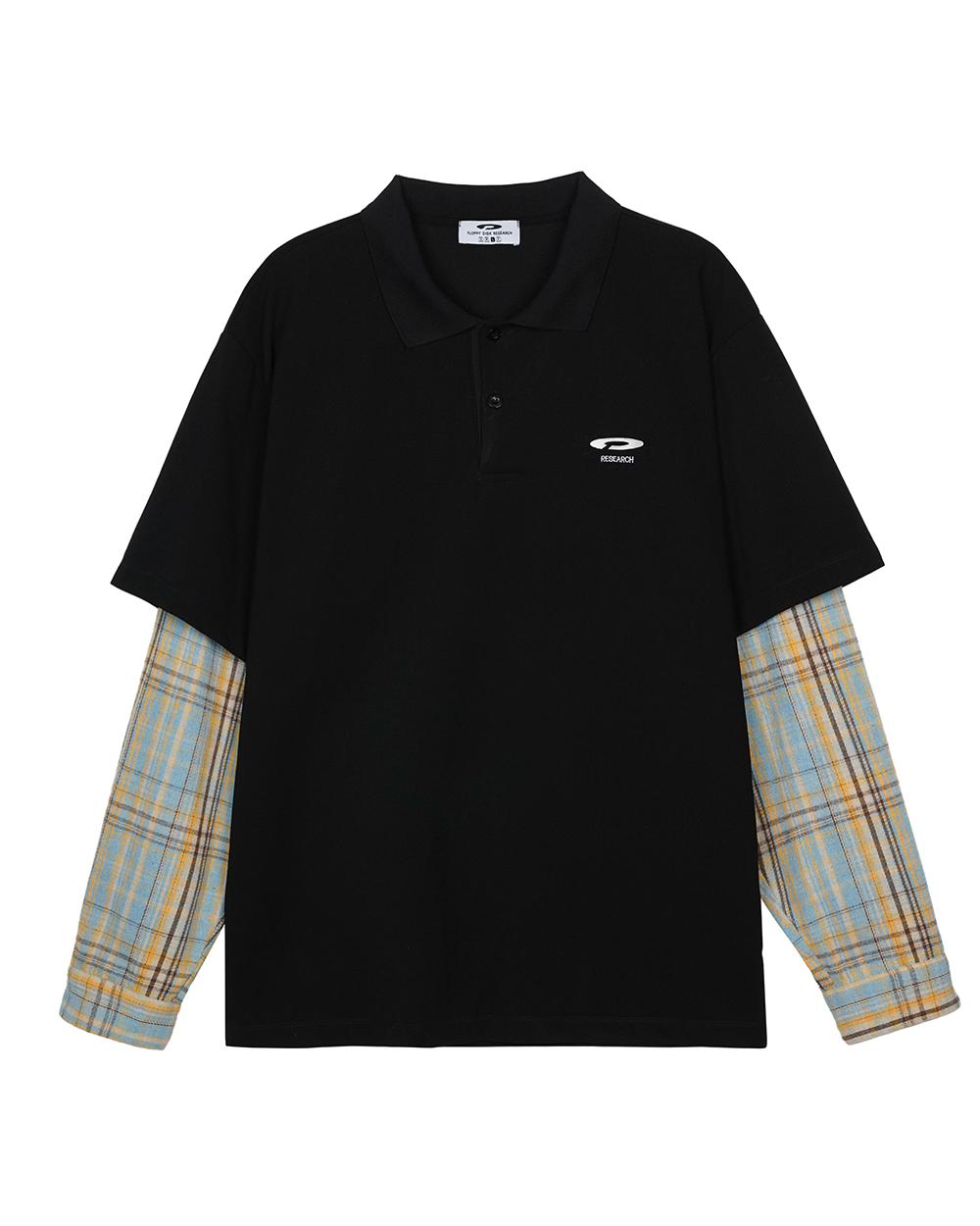 Double Layer Long sleeve PK Tee Black