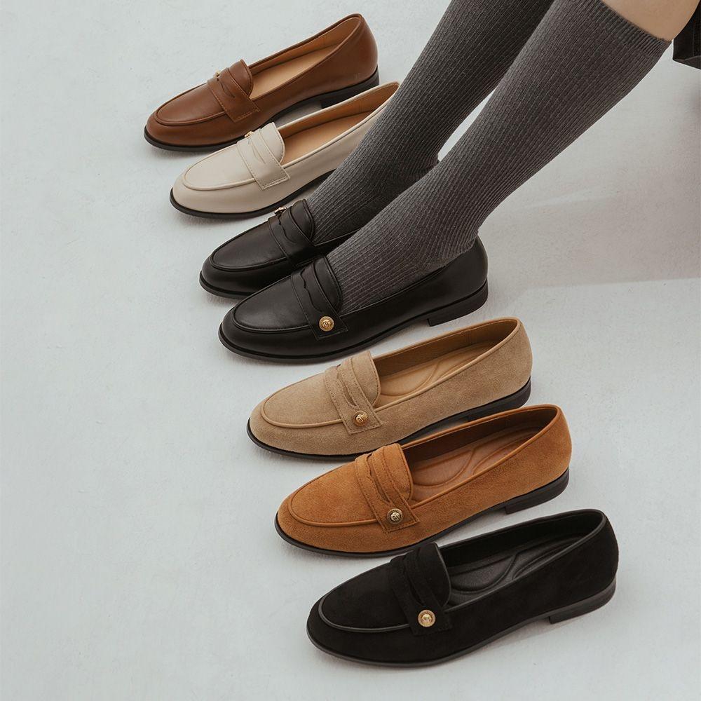 [NEW VER.] 미노르 2type 골드버튼 로퍼 2cm