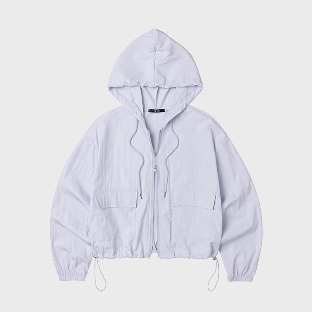 여성 후드포켓 윈드브레이커 (LT-GREY) (HA4UJ1A-34)