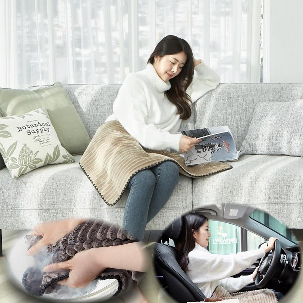 빨아쓰는 이바요 정온발열 카본 온열무릎담요 USB전기담요 캠핑 차량용 사무실 1인용 발열