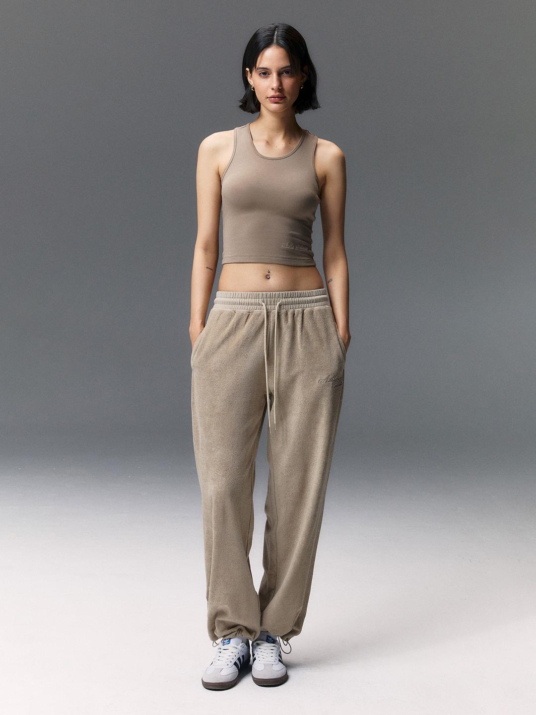 스크립트 로고 크롭 탱크 - 토프