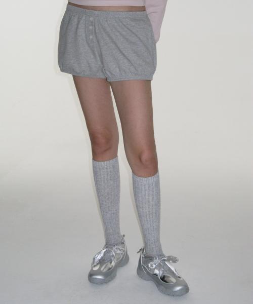 벌룬 버튼 스웻 쇼츠_그레이