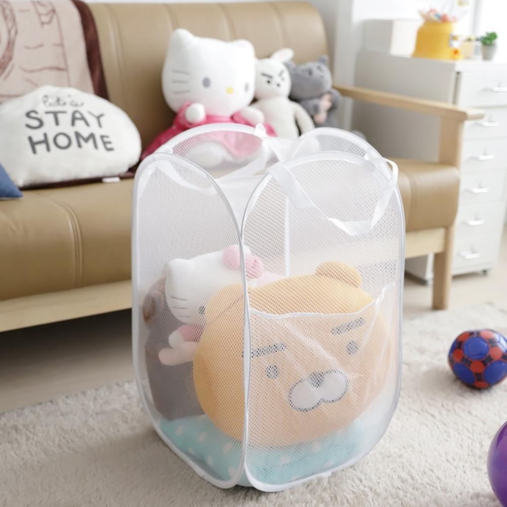 메쉬 이동식 접이식 원룸 신혼 빨래통 세탁 빨래 바구니 장난감보관