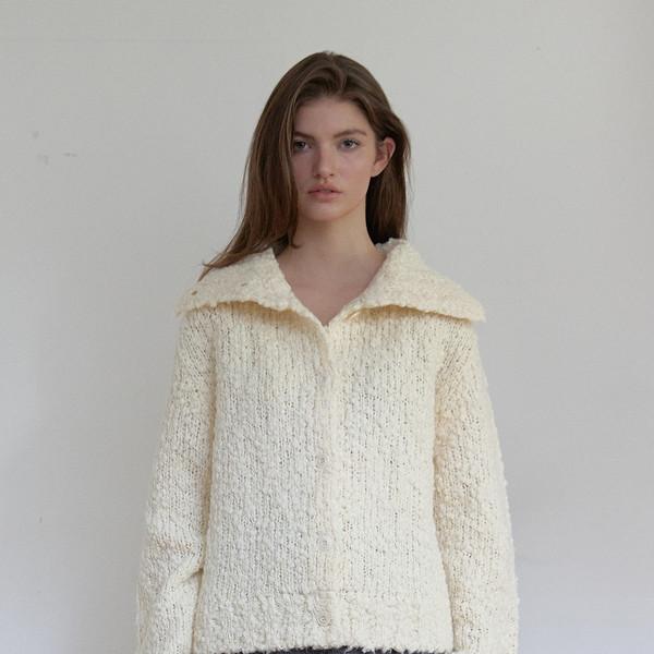 COZY HIGHNECK CARDIGAN (IVORY)