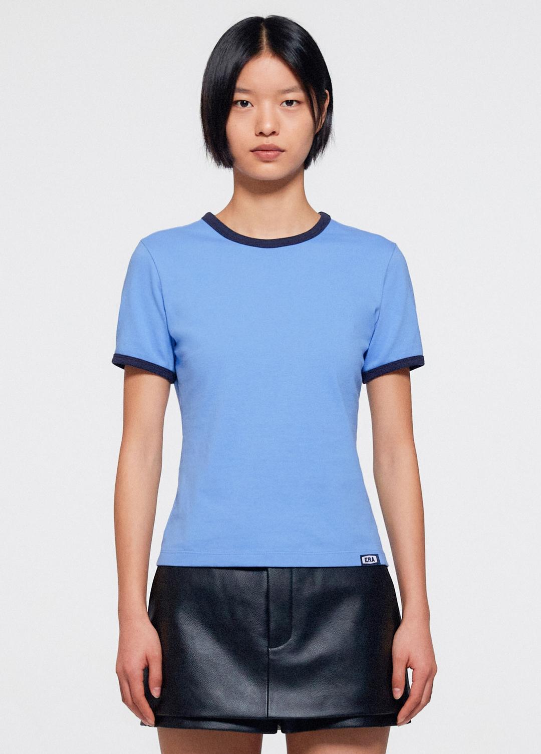 WOMEN COLOR EDGE SLIM T - BLUE NAVY