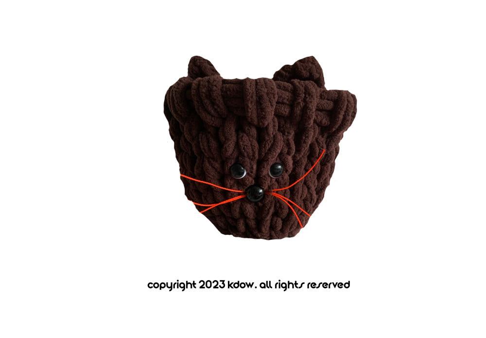 애니몰 보송보송 바구니 Animal Pluffy basket _Little Cat 5