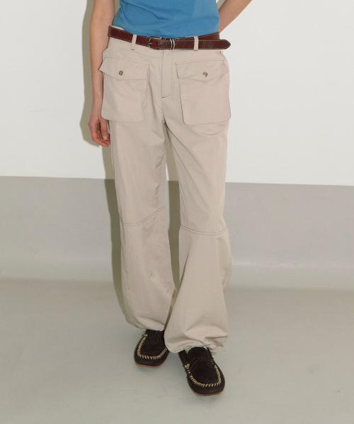 HERETIC CARGO NYLON PANTS / beige