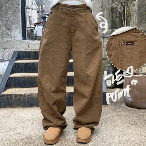 [OOTJ/벌룬핏]하트찡 카펜더 벌룬 와이드 롱 코튼 면 팬츠