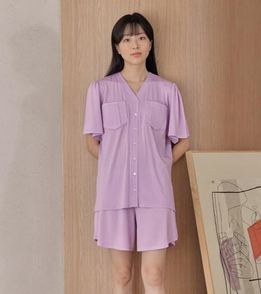 [릴렉스 파자마-프릴 반팔] BP커버 노브라잠옷 모달