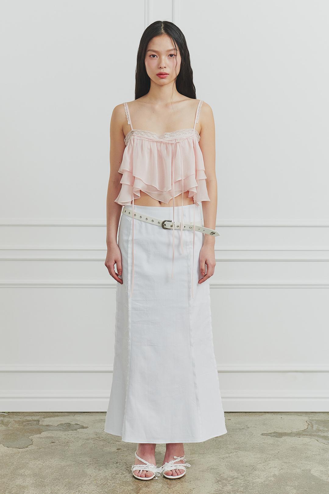 MERMAID FRILL TOP pink