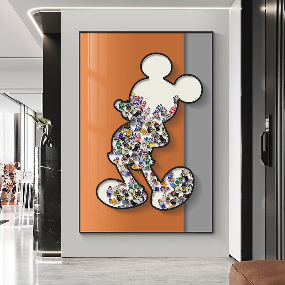 벽걸이 인테리어그림 거실 복도 입체 레고 블록 벽화