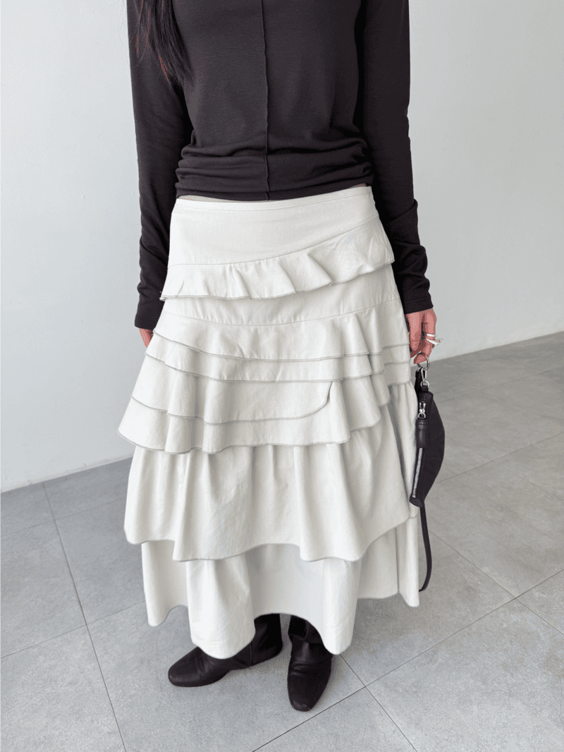 cancan ruffle skirts (3color)