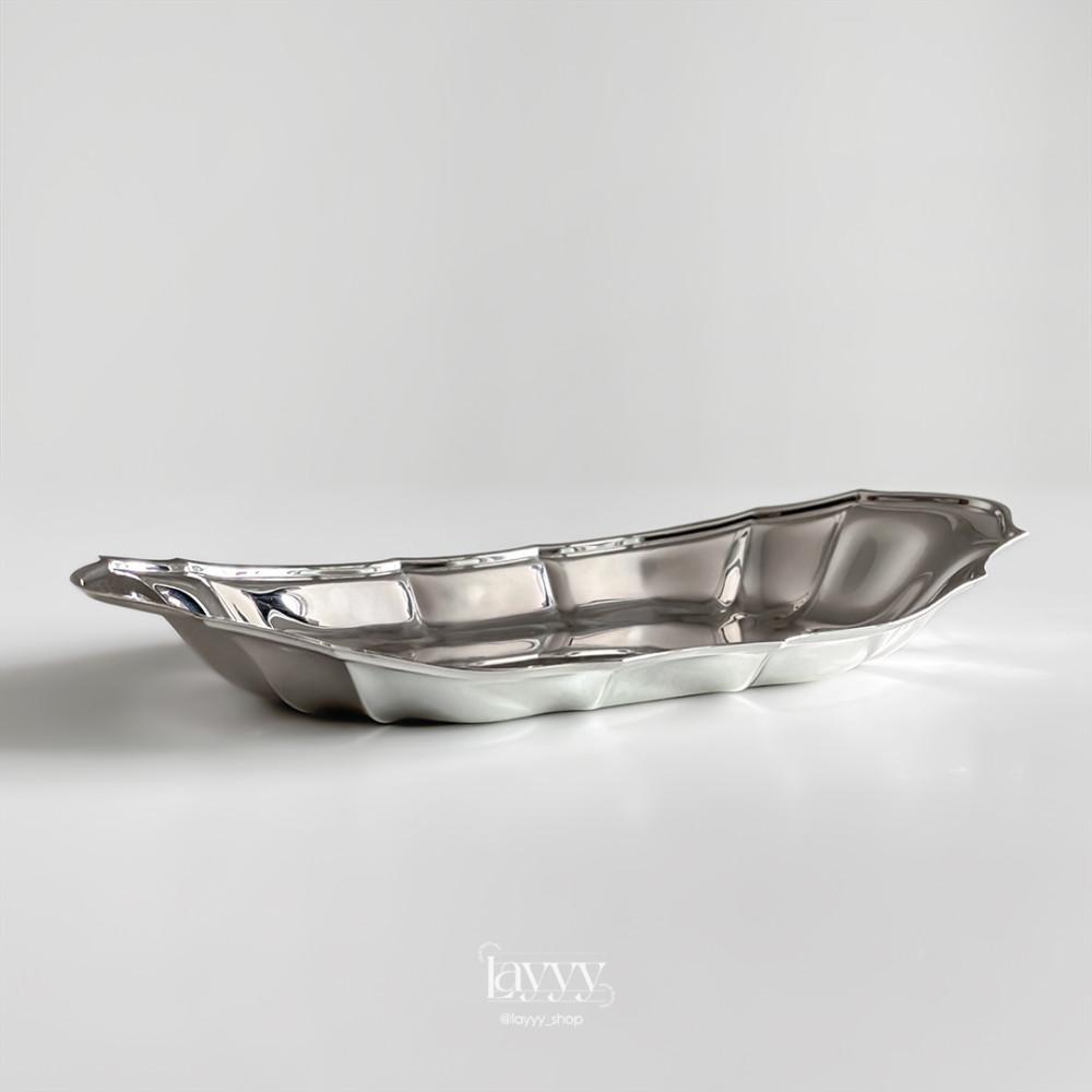 인터내셔널 실버 치펜데일 브레드 트레이 빈티지 은도금 볼