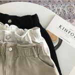 허벅지 슬림 하이웨스트 코튼 밴딩 팬츠 반바지 (3color)_미우블랑