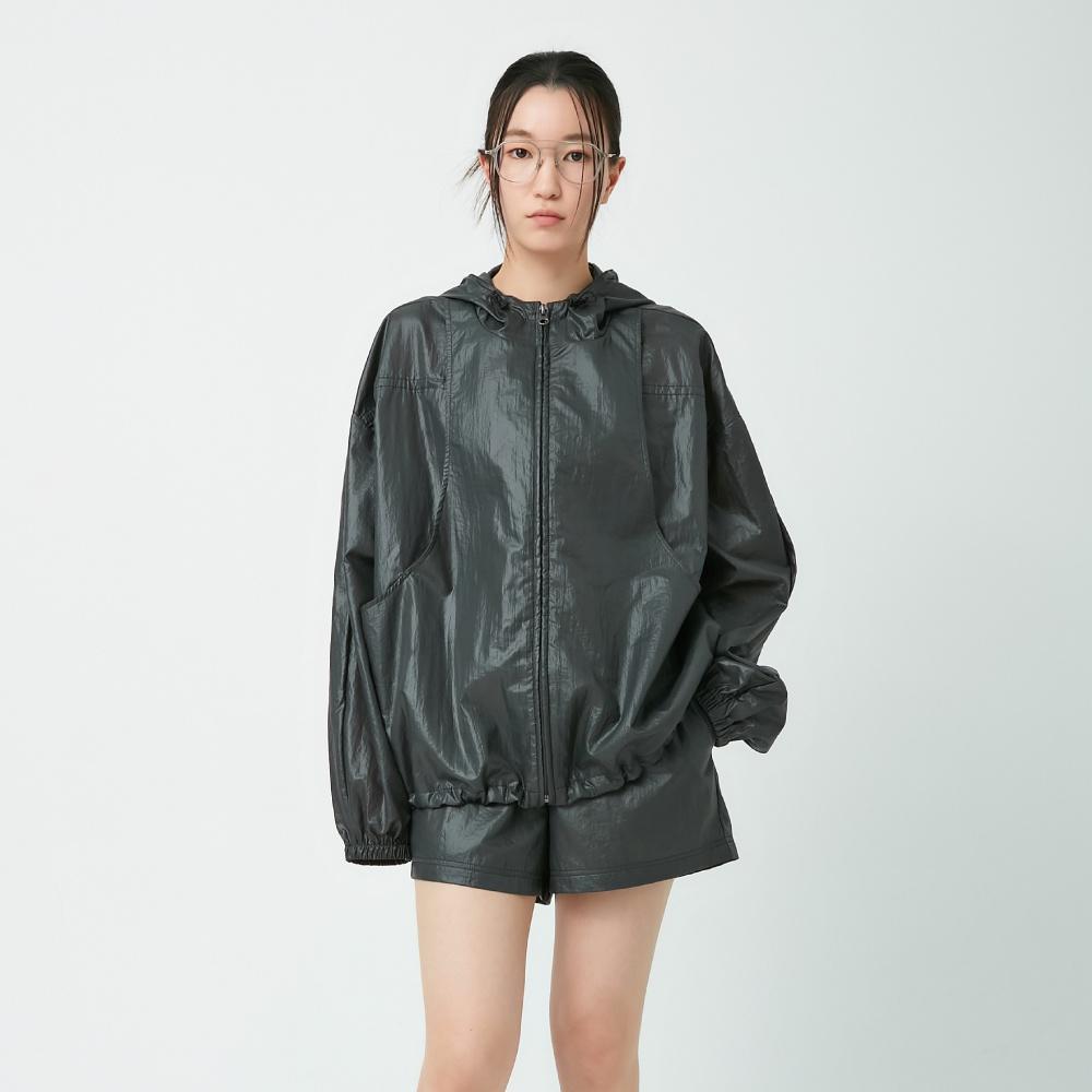 Curve Zip Windbreaker Jacket - 2Colors