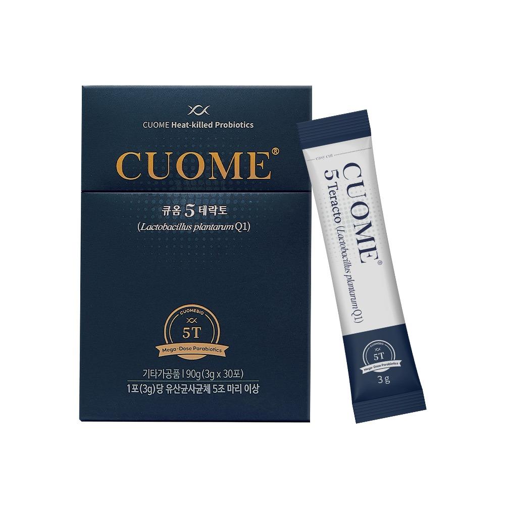 큐옴바이오 5조(1포당) 테락토 파라바이오틱스 고용량 유산균 사균체 [3g x 30포] 1박스 (1개월분)