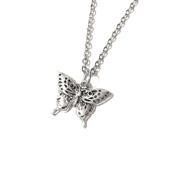 앤틱 나비 목걸이