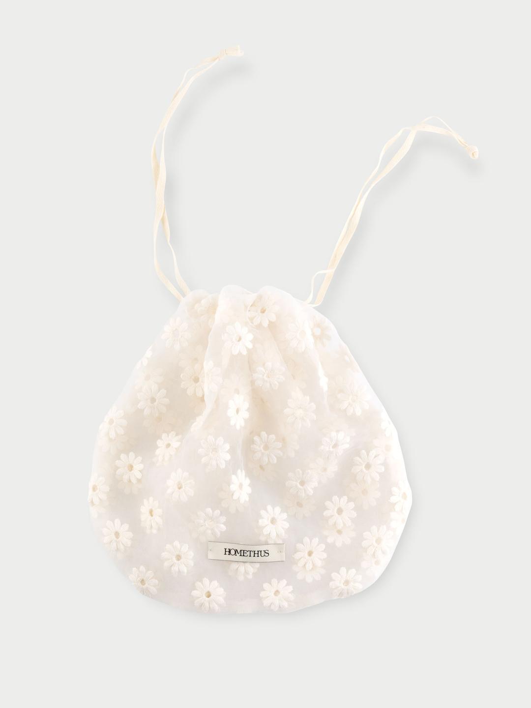 Flower Embroidery Lace Pouch Bag (Open 할인가 15% off ~7/2)