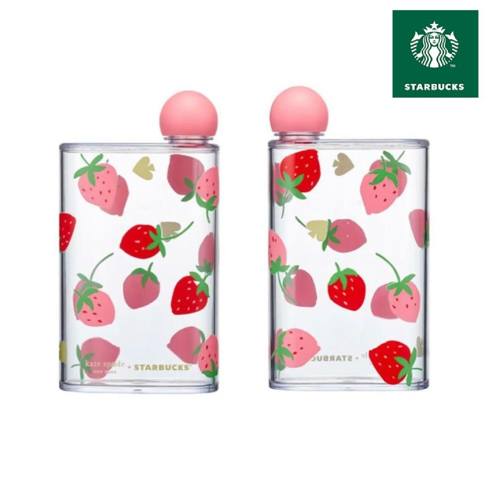 스타벅스 KateSpade ﻿케이트 스페이드 딸기 일러스트 플라스틱 컵 414ml