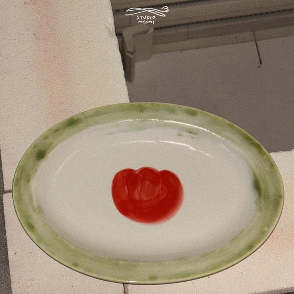 { 접시 장터 } greeny oval plate