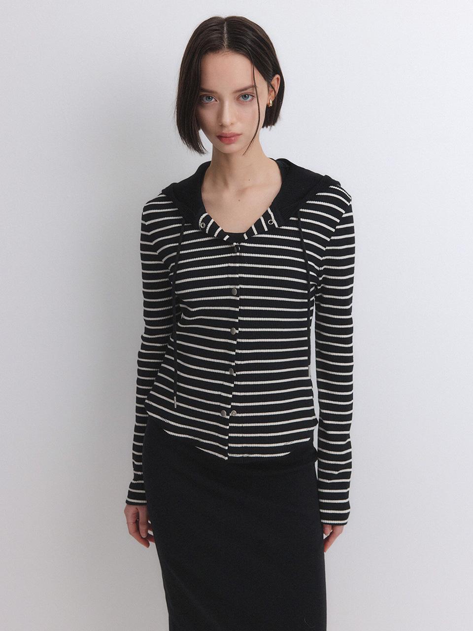 ARI HOODIE CARDIGAN_BLACK