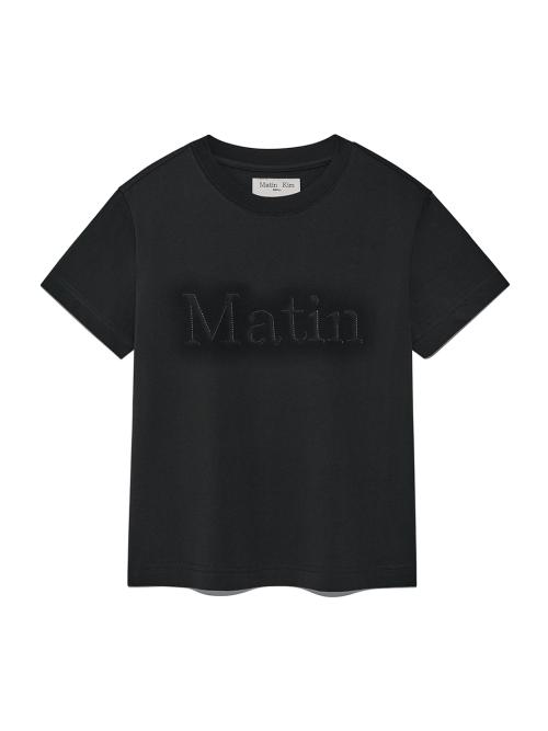 MATIN SHADOW TYPO TOP IN CHARCOAL