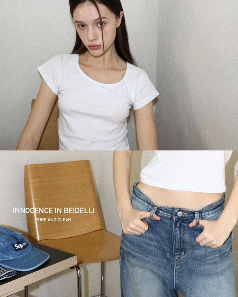 베이델리 [MADE/모달38%]라이트 날개 나그랑 반팔 티셔츠