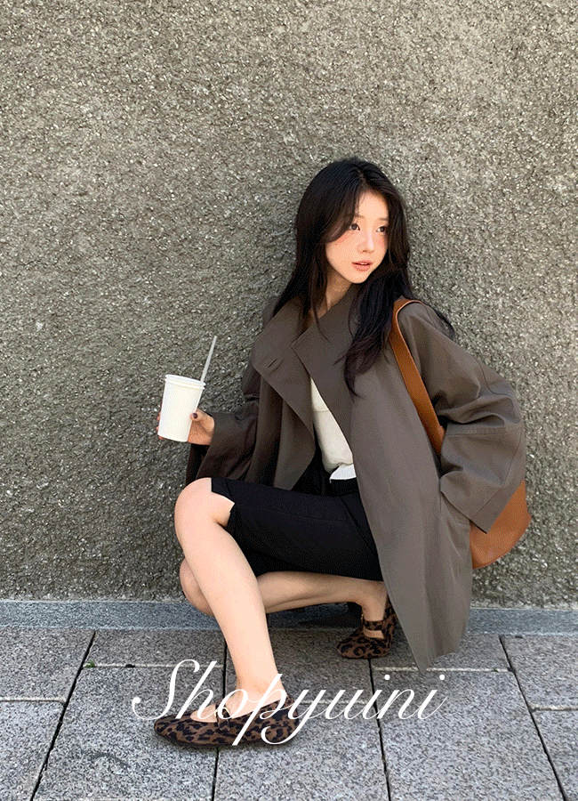 유이니 [모델소장] Lounge half trench coat (2color)