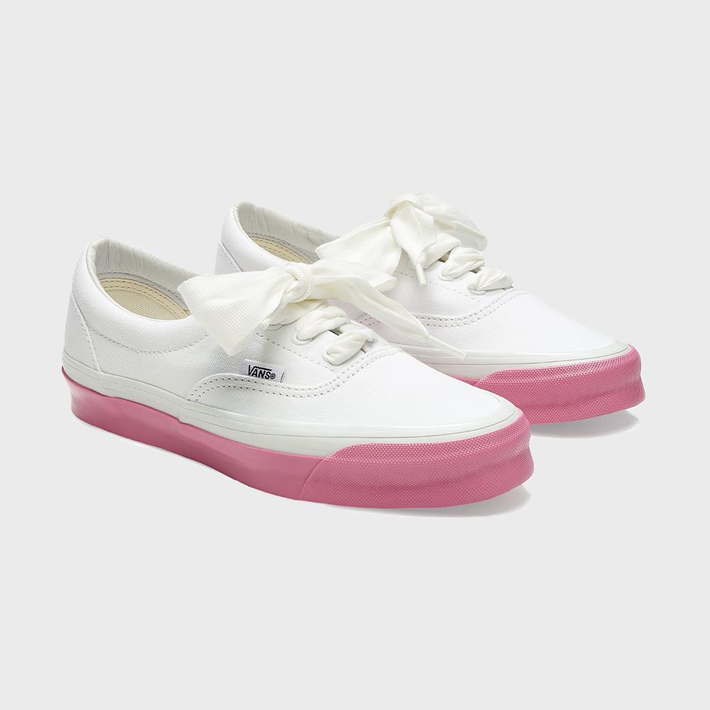 꼼데가르송 CDG x 반스 걸 리본 어센틱 에라 스니커즈 화이트 핑크
