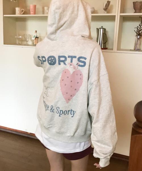 스타 스포티 후드집업-3Colors