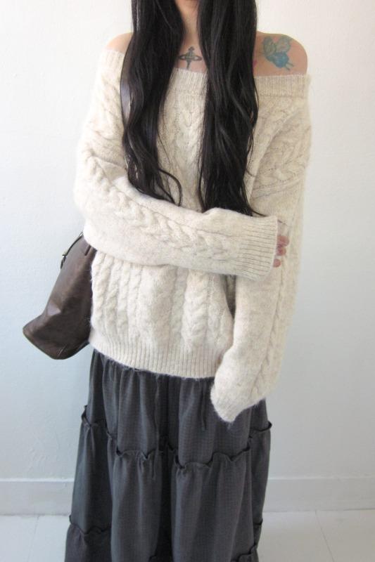 히피디피 cable loose knit (2color)