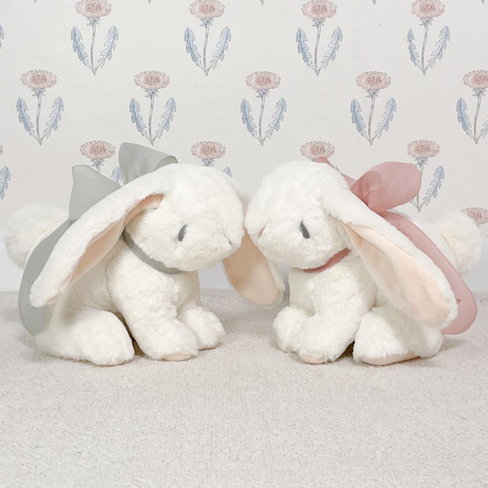 KC인증 플러피 토끼 애착 인형 (이름 이니셜 자수) 조카 출산 선물