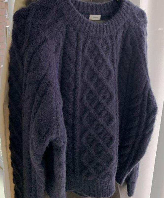 니어웨어 [S/S🌸카피주의/1,2사이즈] (unusually) sting twist knit (8color)/니트/긴팔니트/긴팔/꽈배기니트/케이블니트