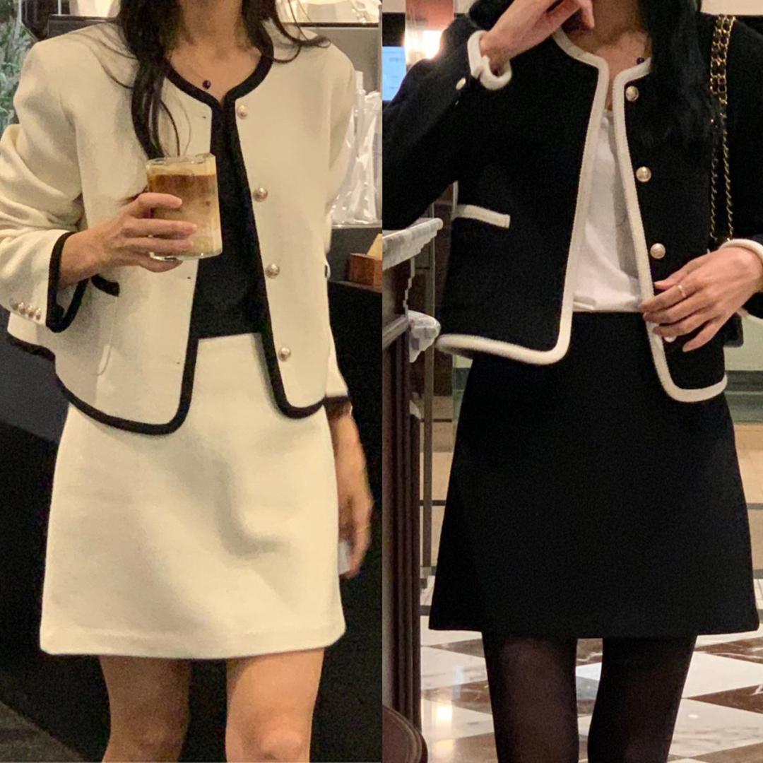 당일 베르가못 리스 트위드 스커트 A라인 미니 치마 SK  / 달리언니