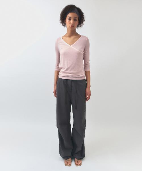 Peach Parachute Pants / Ash Brown