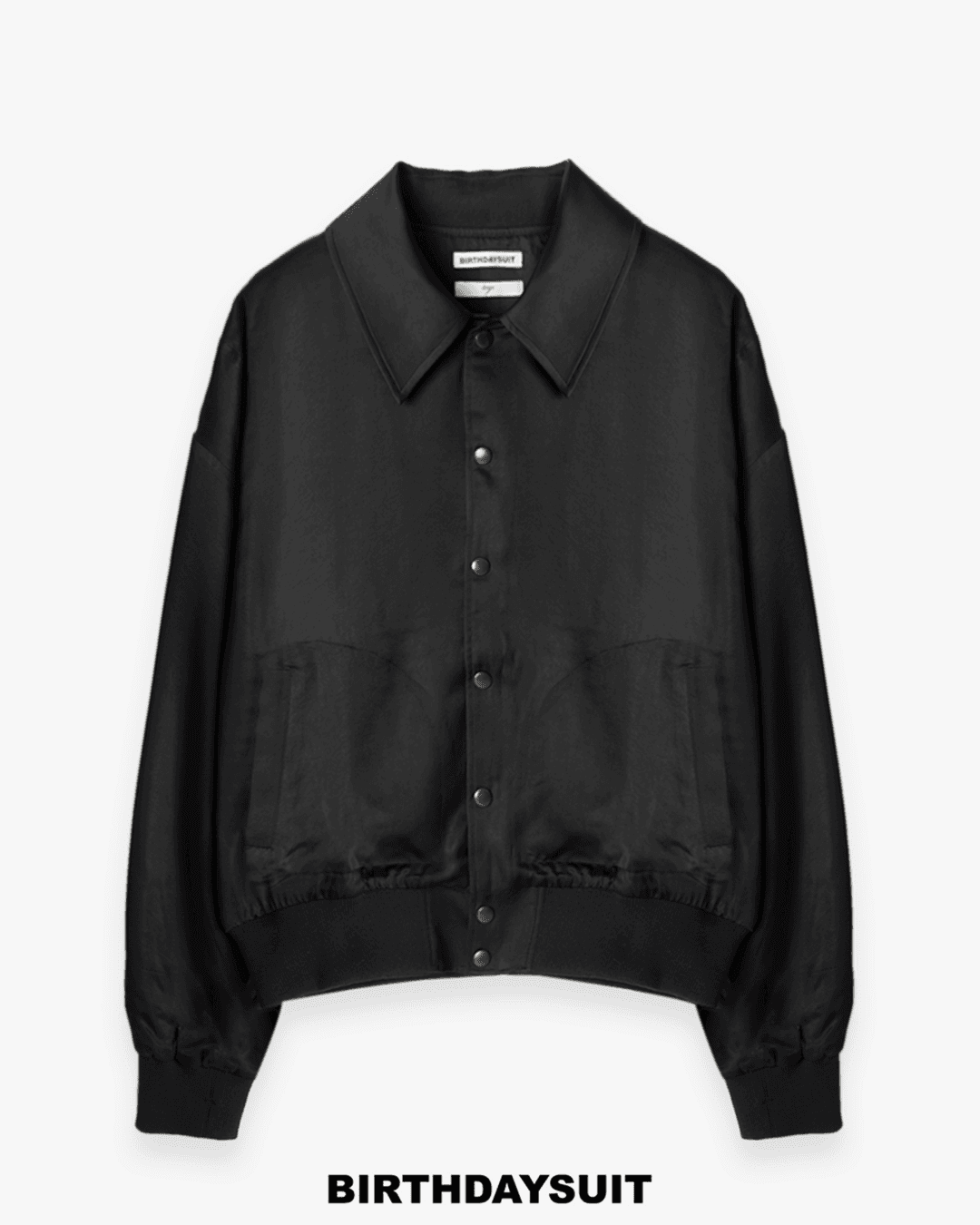 EXCLUSIVE_SATIN STADIUM JACKET (BLACK)