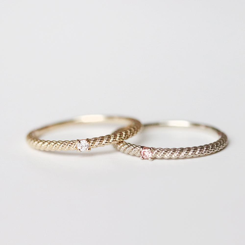 screw diamond point ring